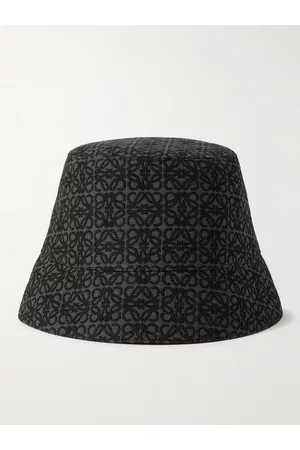 Loewe Men Hats - Reversible Logo-Jacquard Cotton-Blend and Shell Bucket Hat