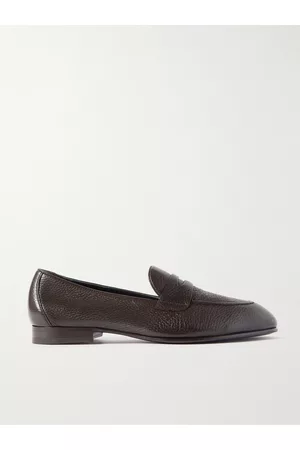 BRIONI Full-Grain Leather Penny Loafers