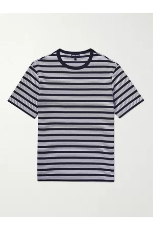 Armani Striped Cotton-Blend Jersey T-Shirt