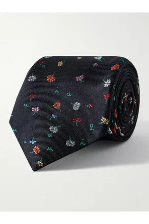 Paul Smith 8cm Embroidered Silk-Twill Tie