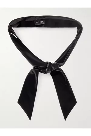 Saint Laurent Men Neckties - Velvet-Effect Shell Tie