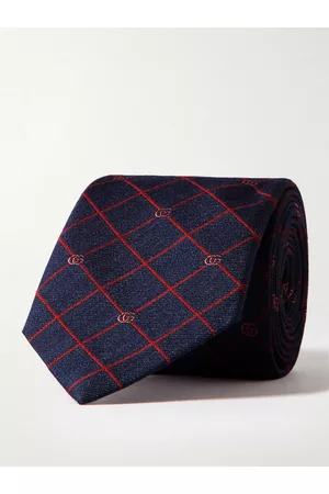 Gucci Men Neckties - 7cm Logo-Jacquard Silk and Wool-Blend Tie