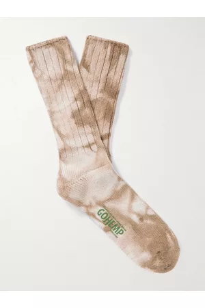 ANONYMOUS ISM Men Neckties - GOHEMP Ribbed Tie-Dyed Cotton-Blend Socks