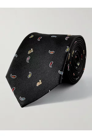 Paul Smith Men Neckties - 8cm Embroidered Silk-Twill Tie