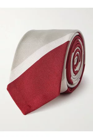 Thom Browne Mogador Striped Silk and Cotton-Blend Tie