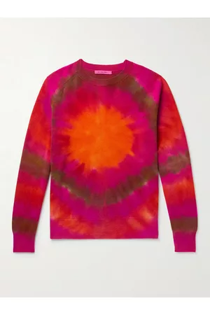 THE ELDER STATESMAN Tie-Dyed Merino Wool and Cashmere-Blend Sweater