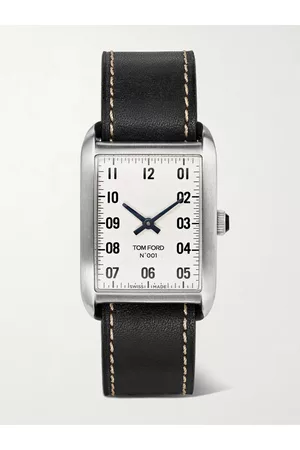 Tom Ford 001 Stainless Steel and Leather Watch