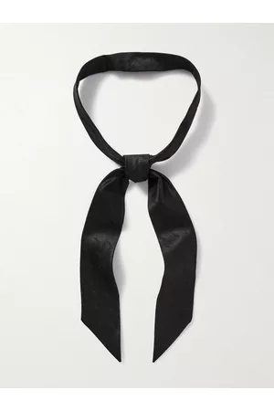 Saint Laurent 4.5cm Logo-Jacquard Silk Tie