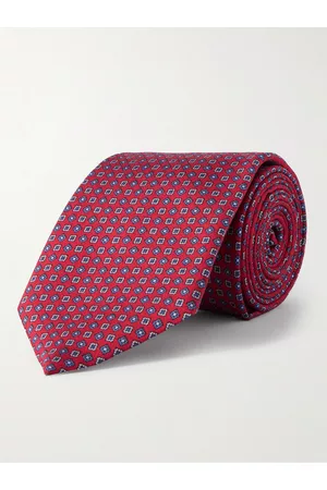 CANALI 7cm Printed Silk Tie