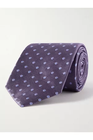 Tom Ford Men Neckties - 8cm Polka-Dot Silk-Jacquard Tie