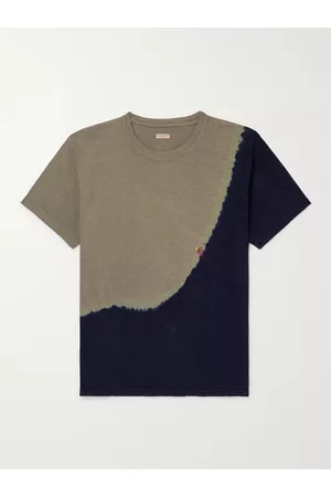 KAPITAL Men Neckties - Embroidered Tie-Dyed Cotton-Jersey T-Shirt
