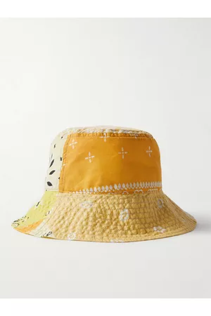 KAPITAL Men Hats - Logo-Appliquéd Bandana-Print Cotton-Voile Bucket Hat