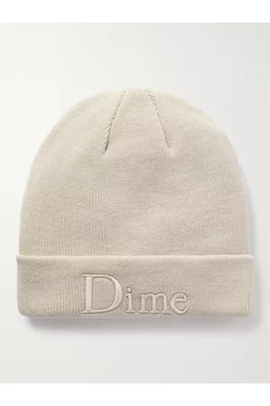 DIME Men Beanies - Classic Logo-Embroidered Ribbed-Knit Beanie