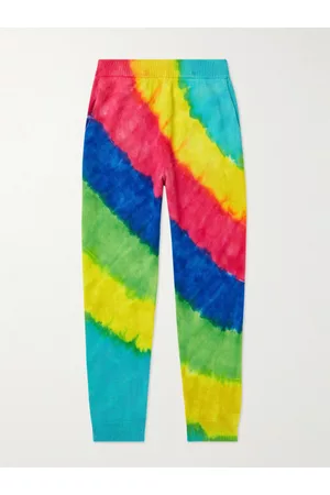 THE ELDER STATESMAN Rainbow Void Tie-Dyed Cashmere Sweatpants