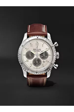 Breitling Men Watches - Navitimer 8 B01 Automatic Chronograph 43mm Stainless Steel and Leather Watch, Ref. No. AB01171A1G1P1
