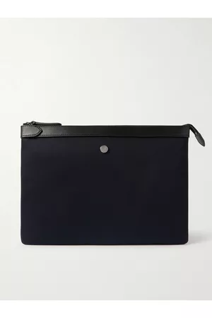 Mismo Men Wallets - Large Leather-Trimmed Nylon Pouch