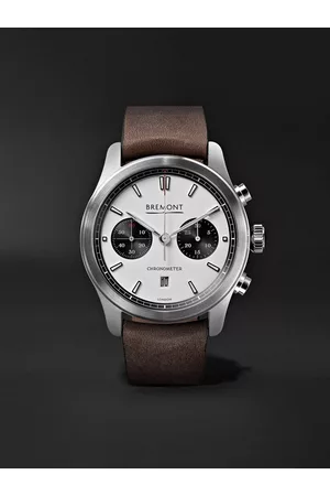 Bremont Men Chronograph Watches - ALT1-C -Black Automatic Chronograph 43mm Stainless Steel and Leather Watch, Ref. No. ALT1-C/WH-BK