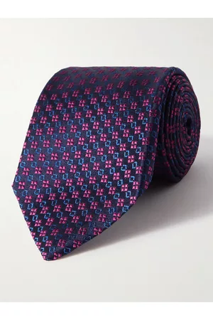 Charvet Mini Geo 9cm Silk-Jacquard Tie