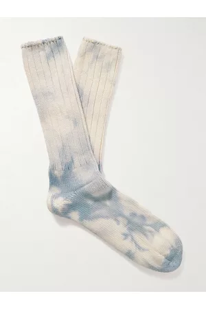 ANONYMOUS ISM Men Neckties - Ribbed Tie-Dyed Cotton-Blend Socks
