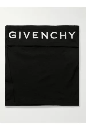 Givenchy Men Beanies - Logo-Embroidered Stretch-Jersey Balaclava