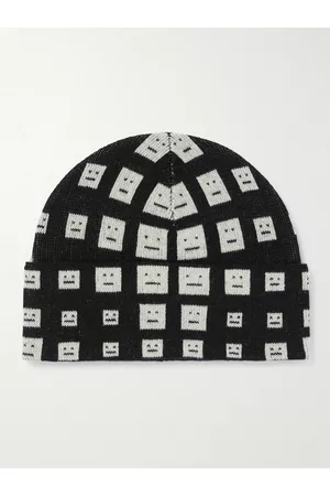 Acne Studios Mini Kian Optical Logo-Jacquard Wool Beanie