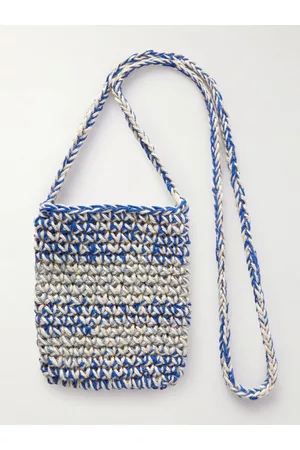 Nicholas Daley Crocheted Jute-Blend Pouch