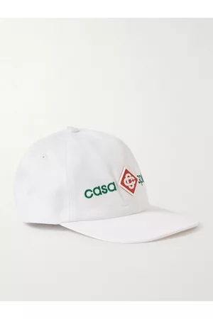 Casablanca Men Caps - Casa Sport Logo-Embroidered Cotton-Twill Baseball Cap
