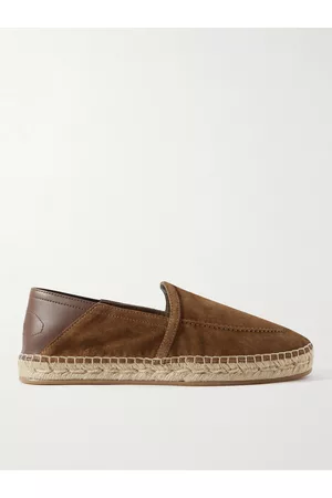 BRIONI Men Casual Shoes - Leather-Trimmed Suede Espadrilles
