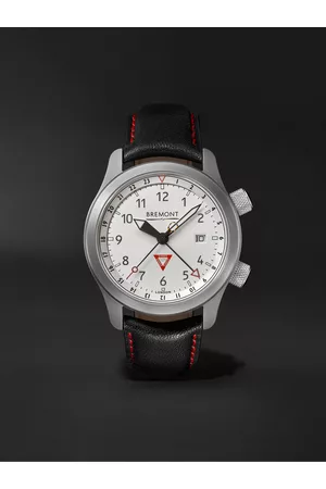 Bremont Men Watches - MBIII 10th Anniversary Limited Edition Automatic GMT 43mm Stainless Steel and Leather Watch, Ref. MBIII-WH-LE