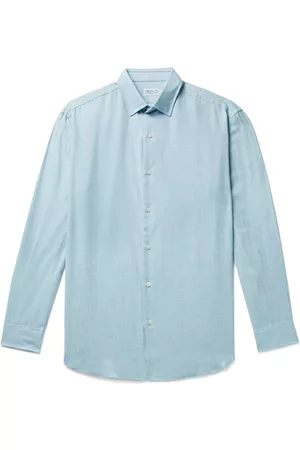 Charvet Cotton and Wool-Blend Shirt - Men - - EU 39