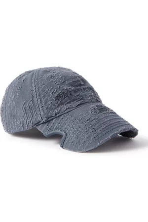 Balenciaga Logo-Embroidered Distressed Cotton-Twill Baseball Cap - Men - - S