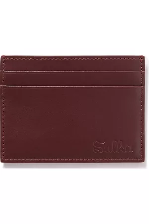 Sulka Logo-Debossed Leather Cardholder - Men