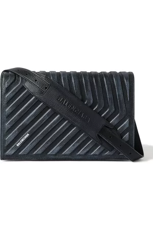 Balenciaga Distressed Full-Grain Leather Messenger Bag - Men