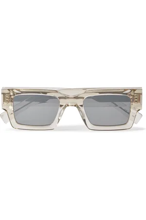 Saint Laurent Rectangular-Frame Acetate Sunglasses - Men