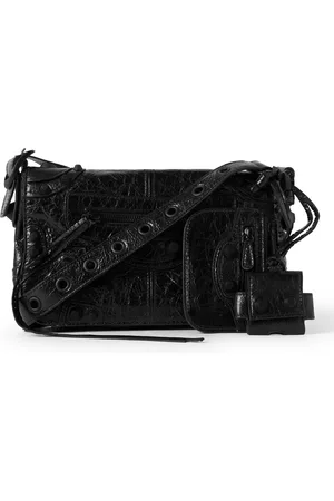 Balenciaga Le Cagole Croc-Effect Leather Messenger Bag - Men