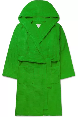 Bottega Veneta Intrecciato Cotton-Terry Hooded Robe - Men - - S