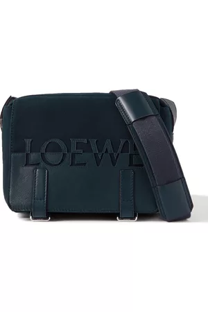 Loewe Military XS Leather-Trimmed Canvas Messenger Bag - Men