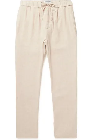 Frescobol Carioca Oscar Straight-Leg Linen and Cotton-Blend Drawstring Trousers - Men - - UK/US 36