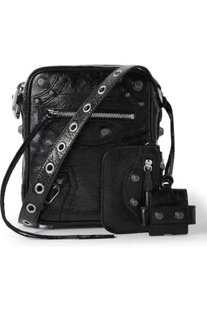 Balenciaga Le Cagole Embellished Textured-Leather Messenger Bag - Men