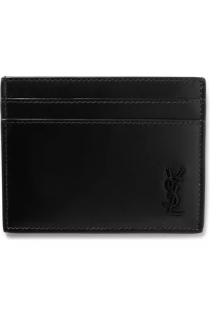 Saint Laurent Cassandre Logo-Appliqu??d Leather Cardholder - Men