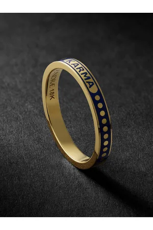 Foundrae Karma 18-Karat and Enamel Ring - Men - - M