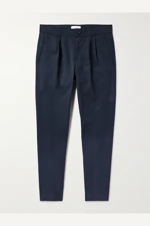 Mr P. Tapered Pleated Garment-Dyed Cotton-Twill Trousers - Men - - 28