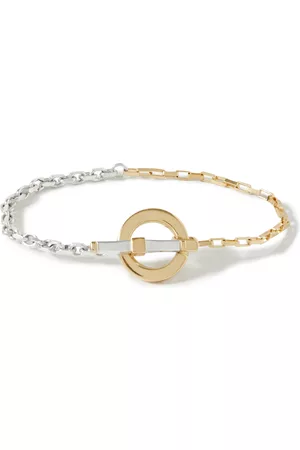 Bottega Veneta® Men's Joint Chain Bracelet in Silver / Yellow Gold