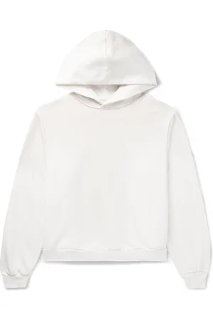 Acne Studios Franziska Garment-Dyed Distressed Logo-Print Cotton-Blend Jersey Hoodie - Men - - XL