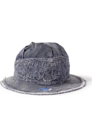KAPITAL The Old Man and the Sea Distressed Buckled Cotton-Twill Bucket Hat - Men