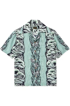 KAPITAL Camp-Collar Printed Cupro and Silk-Blend Shirt - Men - - 3