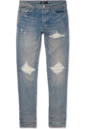 AMIRI MX1 Skinny-Fit Panelled Distressed Jeans for Men