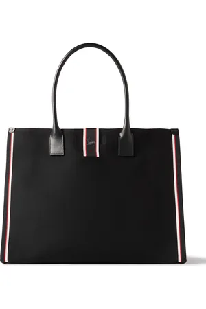 Christian Louboutin Nastroloubi XL Grosgrain-Trimmed Canvas Tote Bag - Men