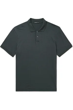 James Perse Luxe Lotus Cotton-Jersey Polo Shirt - Men - - 1