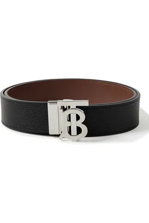 Reversible Leather TB Belt in Black/tan - Men | Burberry® Official